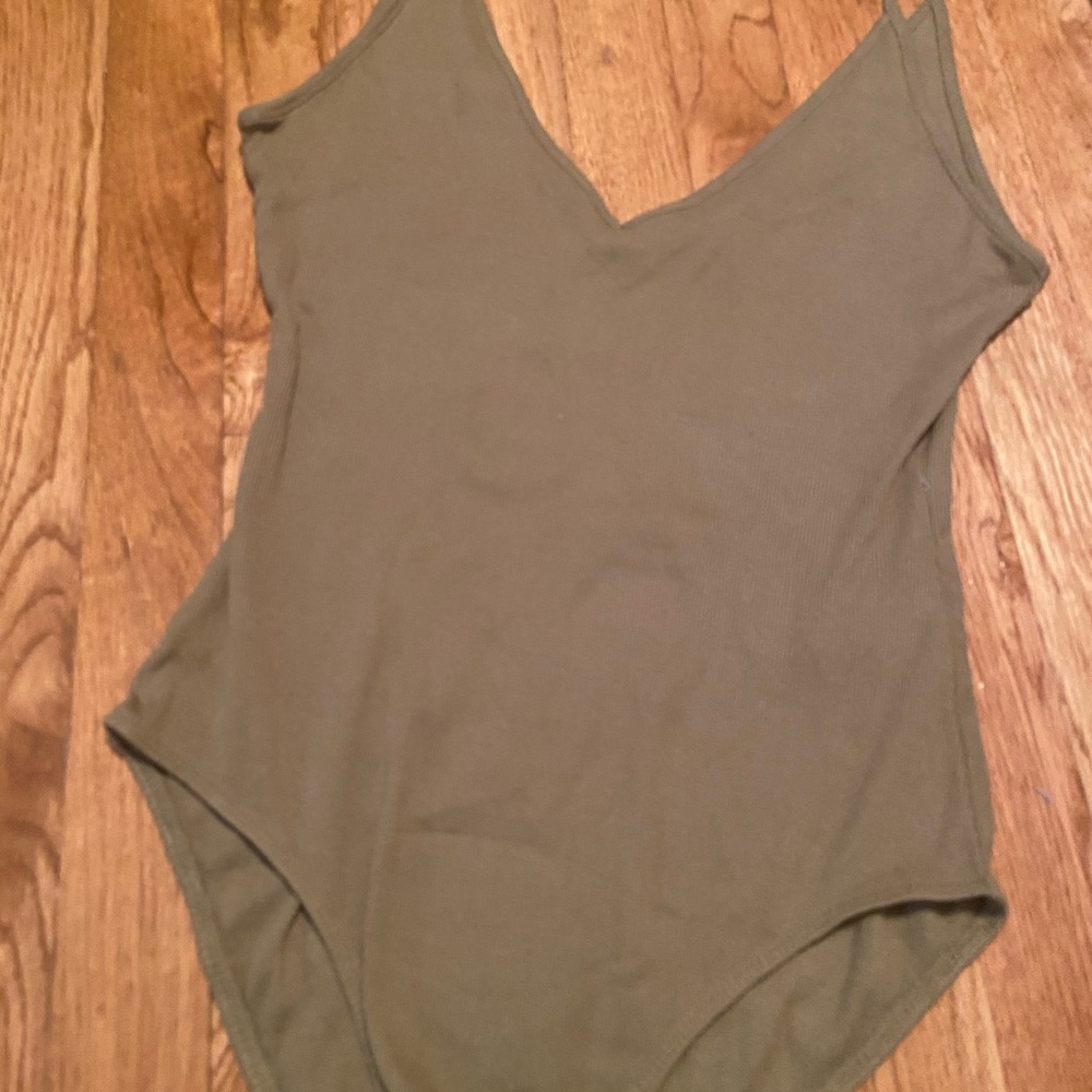 olive green bodysuit
